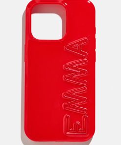 Fine Line Custom iPhone Case - Bright Red