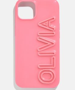 Fine Line Custom iPhone Case - Pink