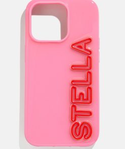 Fine Line Custom iPhone Case - Pink/Red