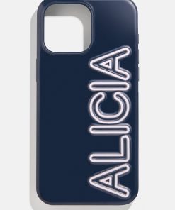 Fine Line Custom iPhone Case - Navy/White
