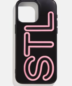 Fine Line Custom iPhone Case - Black/Pink