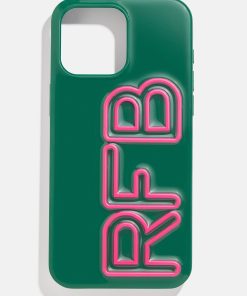 Fine Line Custom IPhone Case - Green/Hot Pink