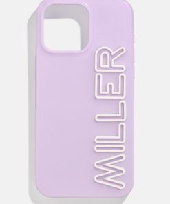 Fine Line Custom iPhone Case - Lavender/White