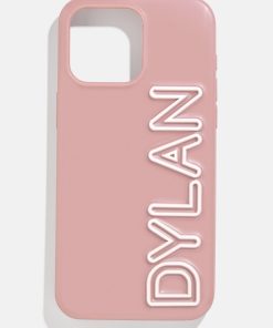 Fine Line Custom iPhone Case - Mauve/White