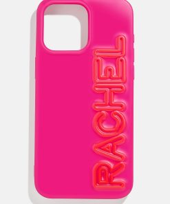 Fine Line Custom iPhone Case - Hot Pink/Orange