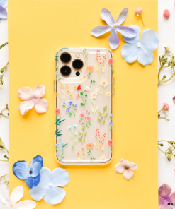 Colourful Wildflower Clear Phone Case
