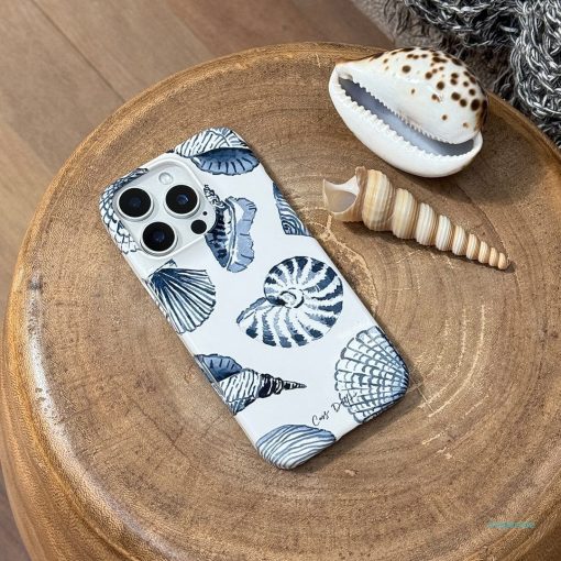 Blue Shells Printed Phone Cases by Cass Deller - The Dairy