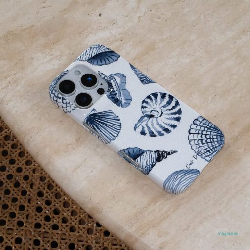 Blue Shells Printed Phone Cases by Cass Deller - The Dairy