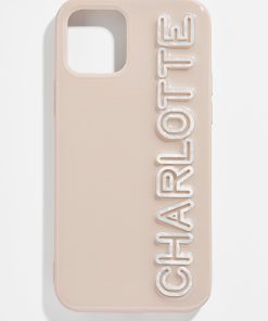 All the Beige Custom iPhone Case - Beige/White