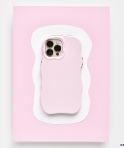 Shine Gloss Wavy Tough Phone Case - Powder Pink