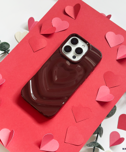 Melting Heart Phone Case - Burgundy