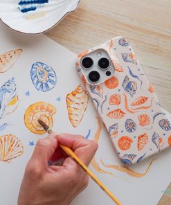 Shells Swirls Printed Phone Cases by Cass Deller - The Dairy