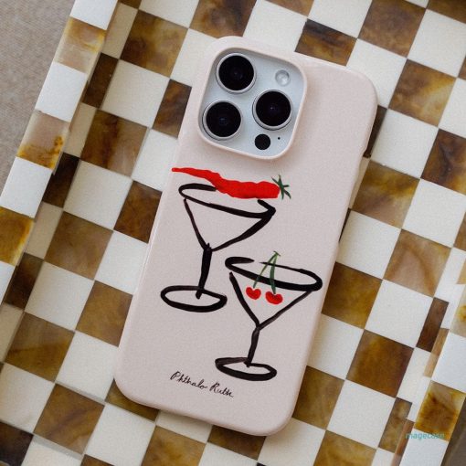 Chili Cherry Printed Phone Cases by Phthalo Ruth - The Dairy