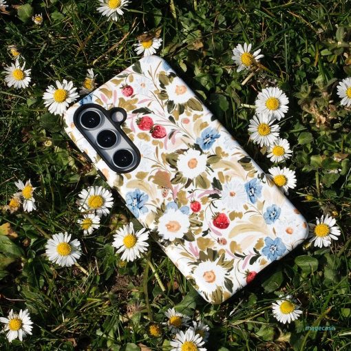 Garden Strawberries Printed Phone Cases by Ellie Mae - The Dairy