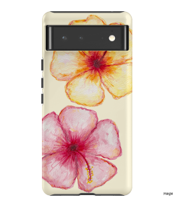 Hibiscus Flower Yellow Printed Phone Cases Google Pixel 6 / Armoured by BG. Studio - The Dairy