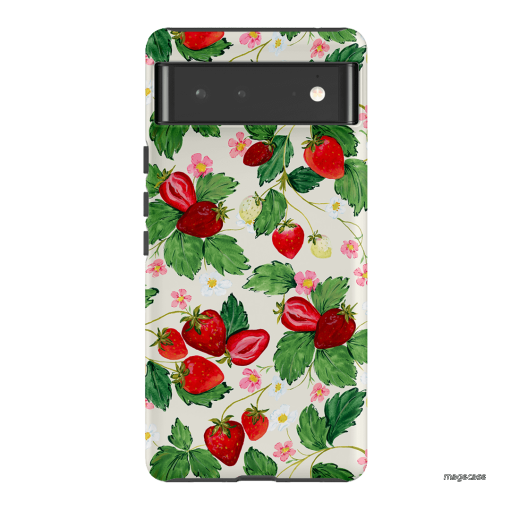 Strawberry Patch Printed Phone Cases Google Pixel 6 / Armoured by Ellie Mae - The Dairy