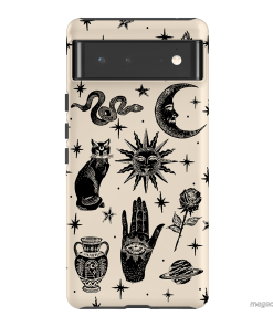 Astro Flash Beige Printed Phone Cases Google Pixel 6 / Armoured by Veronica Tucker - The Dairy