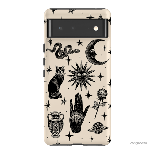 Astro Flash Beige Printed Phone Cases Google Pixel 6 / Armoured by Veronica Tucker - The Dairy