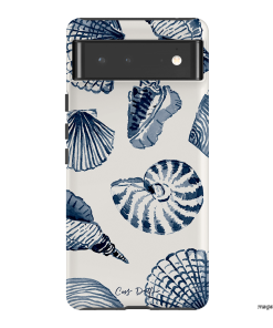 Blue Shells Printed Phone Cases Google Pixel 6 / Armoured by Cass Deller - The Dairy