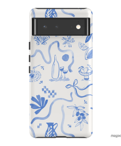 Mediterranean Wave Printed Phone Cases Google Pixel 6 / Armoured by Charlie Taylor - The Dairy
