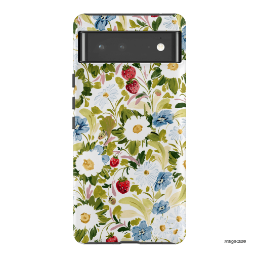 Garden Strawberries Printed Phone Cases Google Pixel 6 Pro / Armoured by Ellie Mae - The Dairy