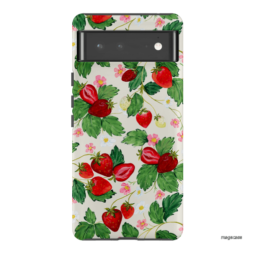 Strawberry Patch Printed Phone Cases Google Pixel 6 Pro / Armoured by Ellie Mae - The Dairy