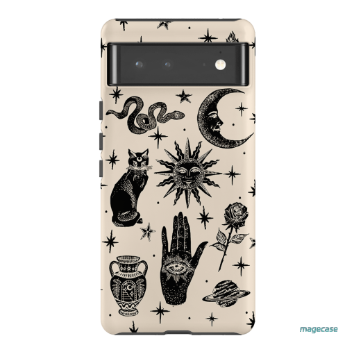 Astro Flash Beige Printed Phone Cases Google Pixel 6 Pro / Armoured by Veronica Tucker - The Dairy