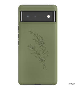 Khaki Wattle Printed Phone Cases Google Pixel 6 Pro / Armoured by Typoflora - The Dairy
