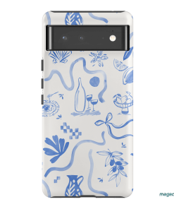 Mediterranean Wave Printed Phone Cases Google Pixel 6 Pro / Armoured by Charlie Taylor - The Dairy