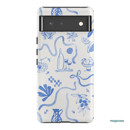 Mediterranean Wave Printed Phone Cases Google Pixel 6 Pro / Armoured by Charlie Taylor - The Dairy