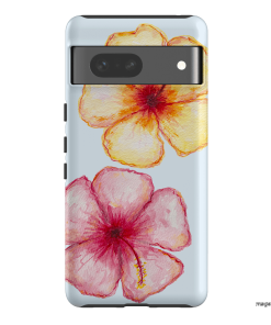 Hibiscus Flower Blue Printed Phone Cases Google Pixel 7 / Armoured by BG. Studio - The Dairy