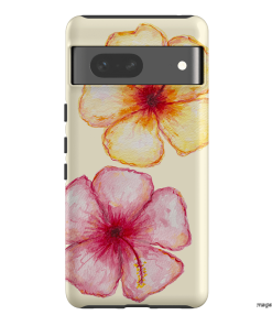 Hibiscus Flower Yellow Printed Phone Cases Google Pixel 7 / Armoured by BG. Studio - The Dairy