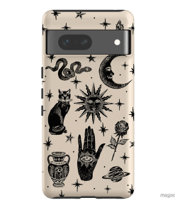 Astro Flash Beige Printed Phone Cases Google Pixel 7 / Armoured by Veronica Tucker - The Dairy