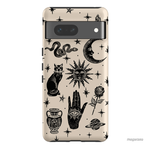 Astro Flash Beige Printed Phone Cases Google Pixel 7 / Armoured by Veronica Tucker - The Dairy