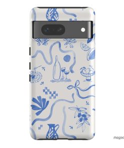 Mediterranean Wave Printed Phone Cases Google Pixel 7 / Armoured by Charlie Taylor - The Dairy