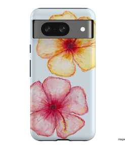 Hibiscus Flower Blue Printed Phone Cases Google Pixel 8 / Armoured by BG. Studio - The Dairy