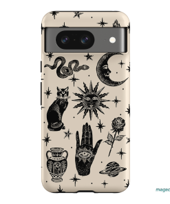Astro Flash Beige Printed Phone Cases Google Pixel 8 / Armoured by Veronica Tucker - The Dairy