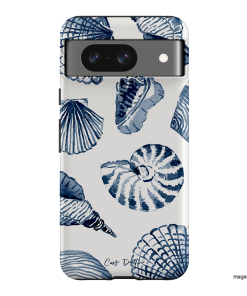 Blue Shells Printed Phone Cases Google Pixel 8 / Armoured by Cass Deller - The Dairy