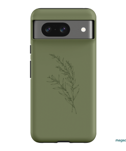 Khaki Wattle Printed Phone Cases by Typoflora - The Dairy