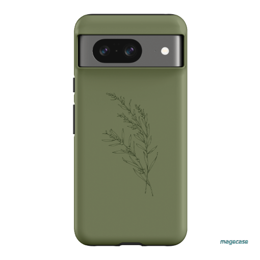 Khaki Wattle Printed Phone Cases by Typoflora - The Dairy