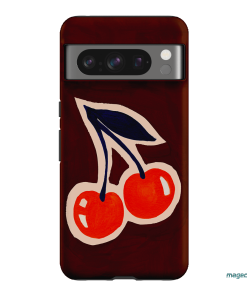 Cherries Printed Phone Cases Google Pixel 8 Pro / Armoured by Studio Bon - The Dairy