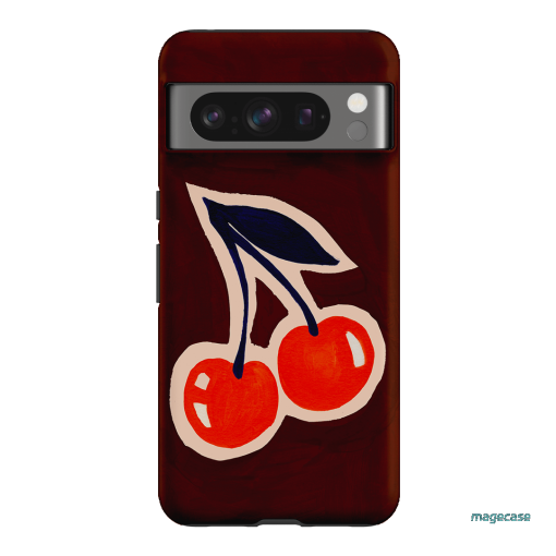 Cherries Printed Phone Cases Google Pixel 8 Pro / Armoured by Studio Bon - The Dairy