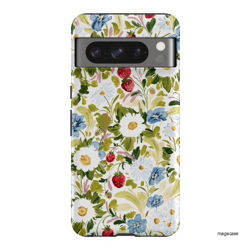 Garden Strawberries Printed Phone Cases Google Pixel 8 Pro / Armoured by Ellie Mae - The Dairy