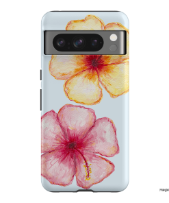 Hibiscus Flower Blue Printed Phone Cases Google Pixel 8 Pro / Armoured by BG. Studio - The Dairy
