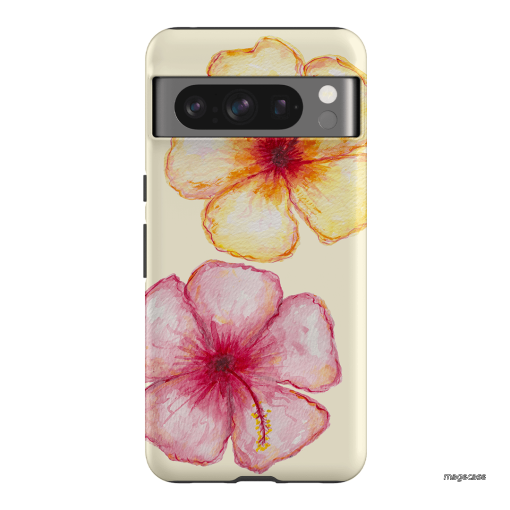 Hibiscus Flower Yellow Printed Phone Cases Google Pixel 8 Pro / Armoured by BG. Studio - The Dairy