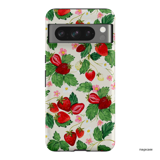 Strawberry Patch Printed Phone Cases Google Pixel 8 Pro / Armoured by Ellie Mae - The Dairy