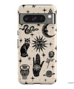Astro Flash Beige Printed Phone Cases Google Pixel 8 Pro / Armoured by Veronica Tucker - The Dairy