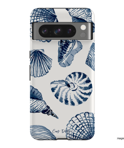 Blue Shells Printed Phone Cases Google Pixel 8 Pro / Armoured by Cass Deller - The Dairy