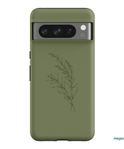 Khaki Wattle Printed Phone Cases by Typoflora - The Dairy