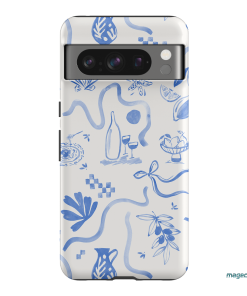 Mediterranean Wave Printed Phone Cases Google Pixel 8 Pro / Armoured by Charlie Taylor - The Dairy